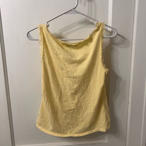 Vintage Yellow Camisole with Lace Trim - Picture 3 of 3